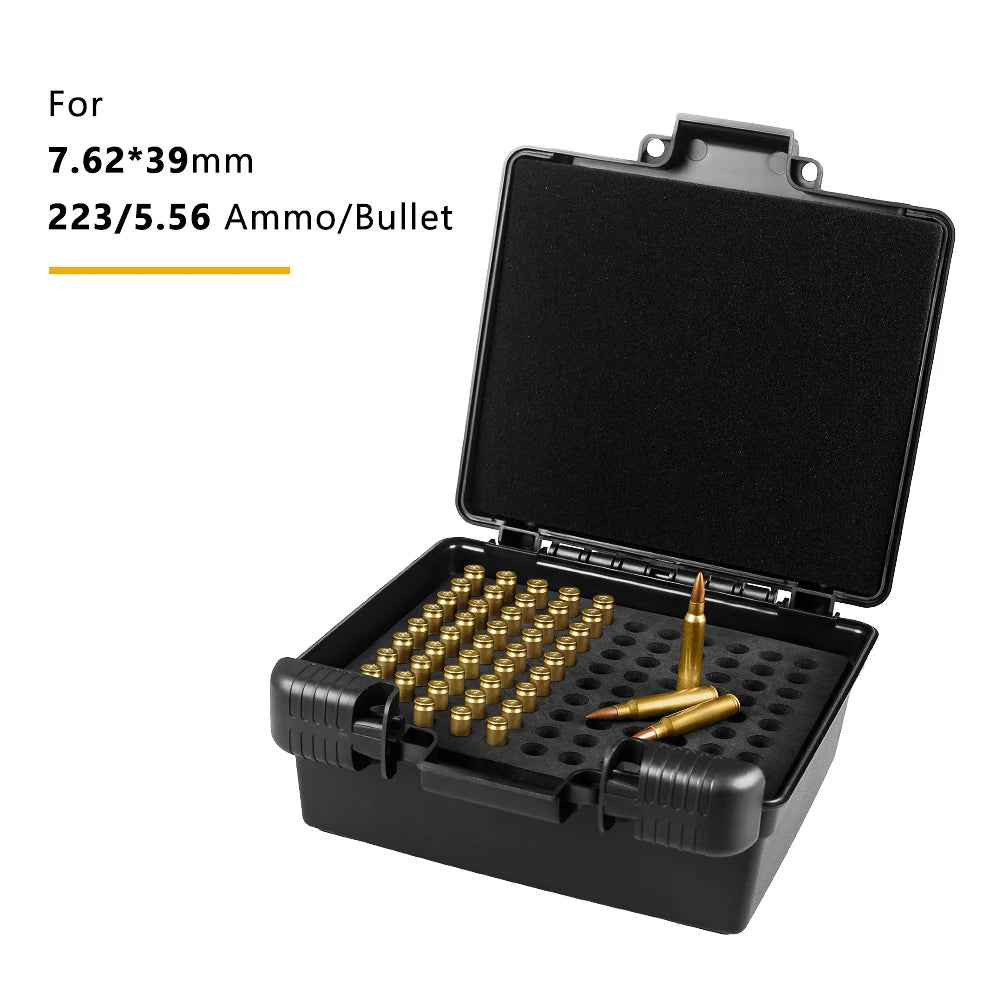 AIRSSON Tactical Ammo Box – 9mm, 7.62mm, .223 Ammunition Storage Case for Hunting & Shooting
