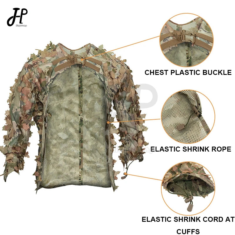 HIGH-JUMP Bionic Leaf Ghillie Suit - Ultimate Camouflage Cloak for NZ Hunting & Wildlife Photography