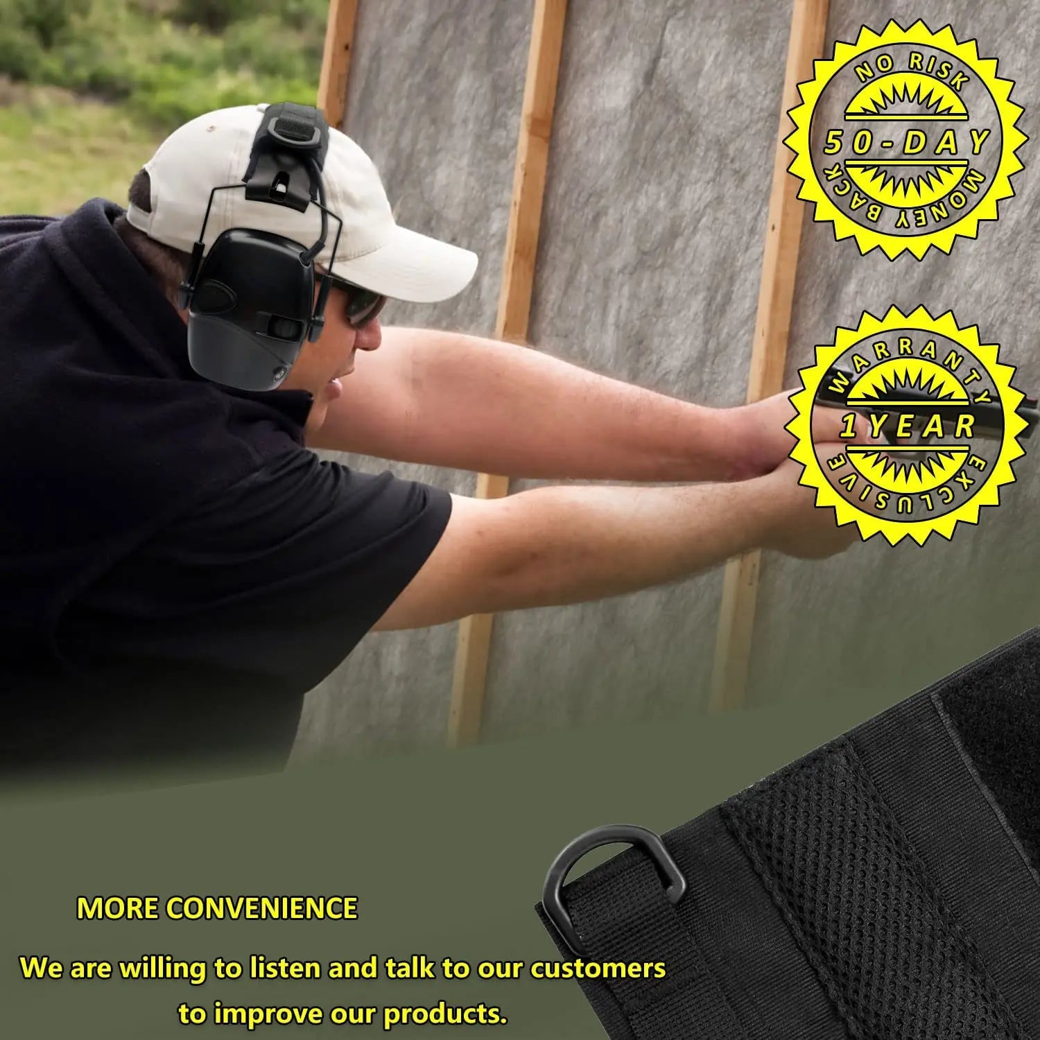 ZOHAN Tactical Headband Cover for Earmuffs - Fits 3M, Peltor, Howard Leight, Walkers Razor