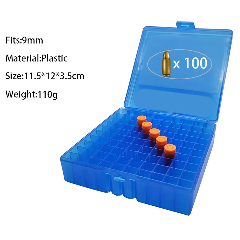 AIRSSON Ammunition Case – 50/100 Round Ammo Storage Box for .38super, 9mm, .223, 7.62x39