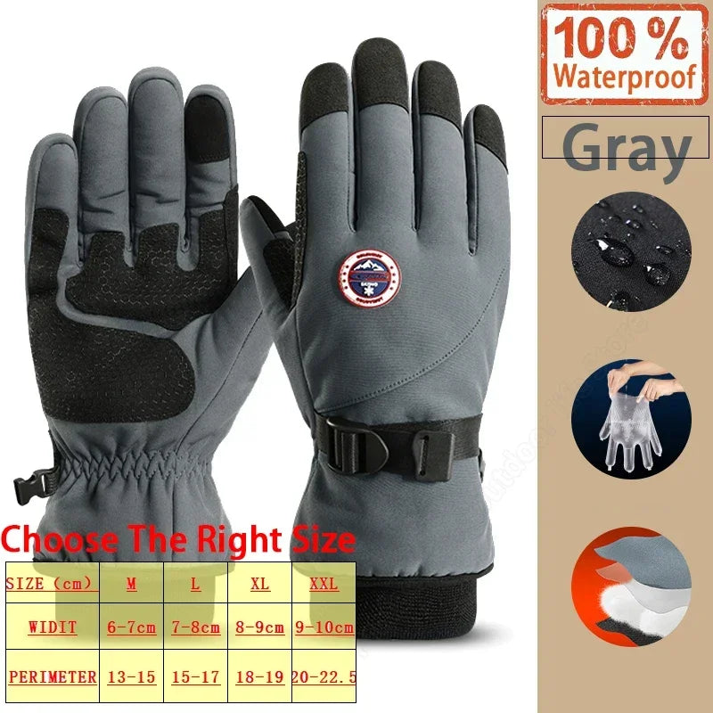 Winter Touchscreen Waterproof Gloves – Windproof and Warm for Cycling, Skiing, and Outdoor Sports