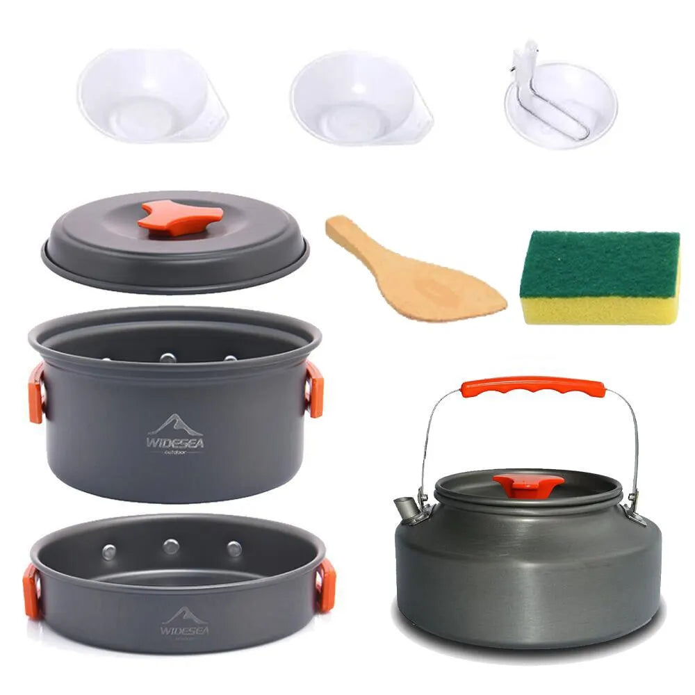 WIDESEA Camping Cookware Set Foldable Aluminium for Outdoor Cooking