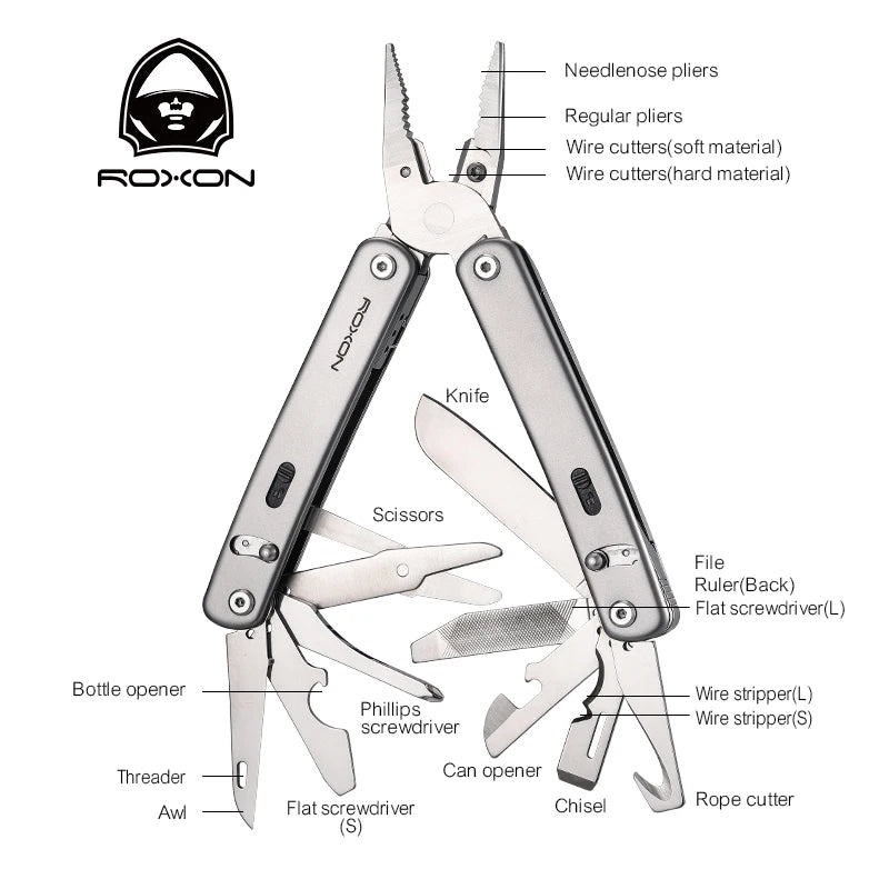 ROXON S804 Flex Multi-tool – Open-Source Modular and Customisable Multitool for EDC and Outdoor Use
