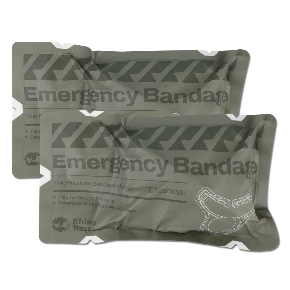 RHINO RESCUE 4" Emergency Compression Bandage Tactical Trauma Wound Dressing