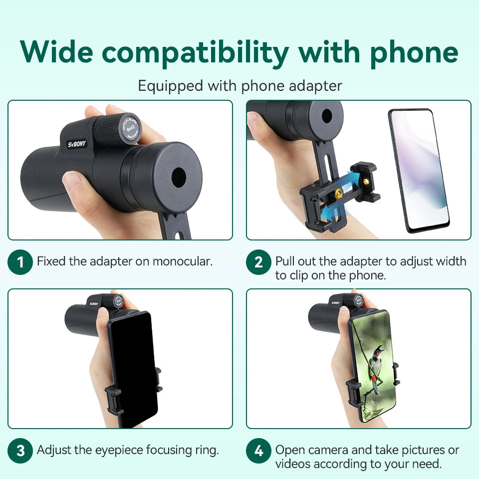 SVBONY SX32 Professional Zoom HD Monocular Telescope for Outdoor Adventures