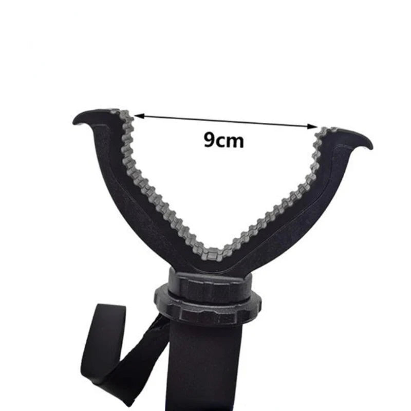 Aluminium Telescopic Hunting Stick – V Yoke Rotating Shooting Monopod with Shoulder Strap