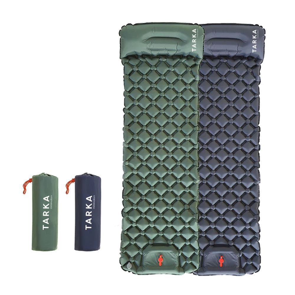 TARKA Inflatable Camping Mat – Self-Inflating Air Cushion with Pillow for Hiking & Climbing