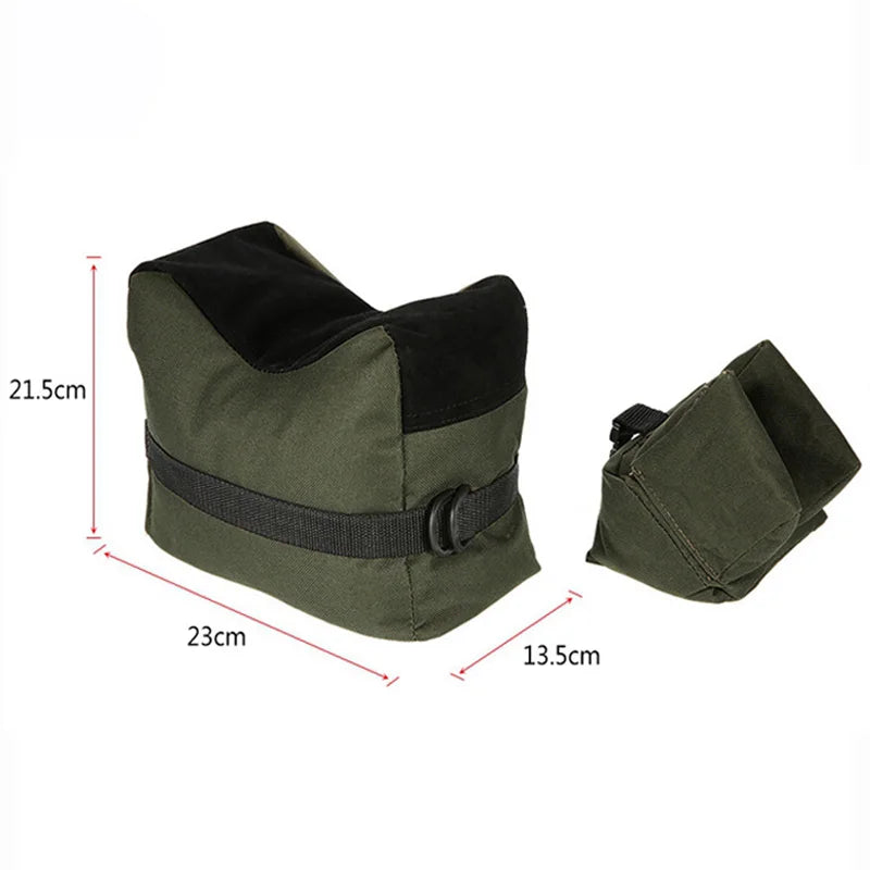 Tactical Sniper Shooting Gun Rest Bag Set – Front & Rear Unfilled Sandbag for Rifle Support
