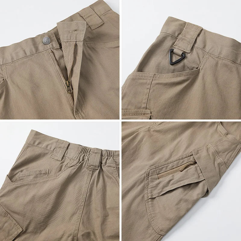 REFIRE GEAR IX9 Tactical Cargo Pants - 9-Pocket Stretch Cotton Trousers for NZ Hunting Expeditions