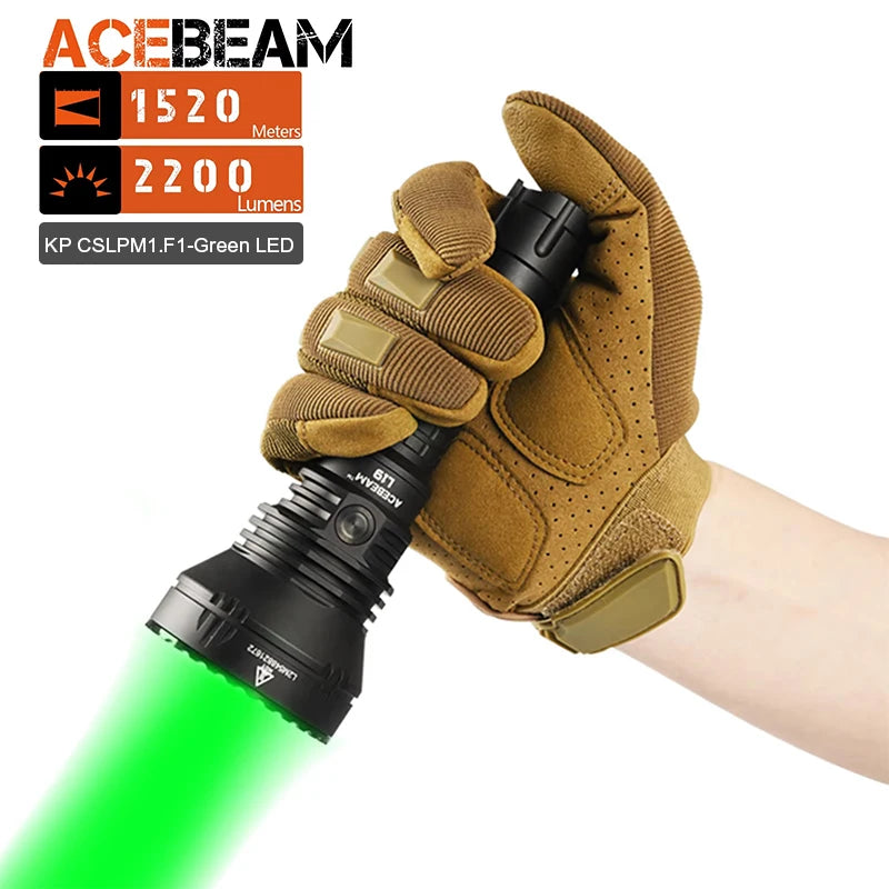 ACEBEAM L19 2.0 2200 Lumen Long-Range Rechargeable Hunting Flashlight