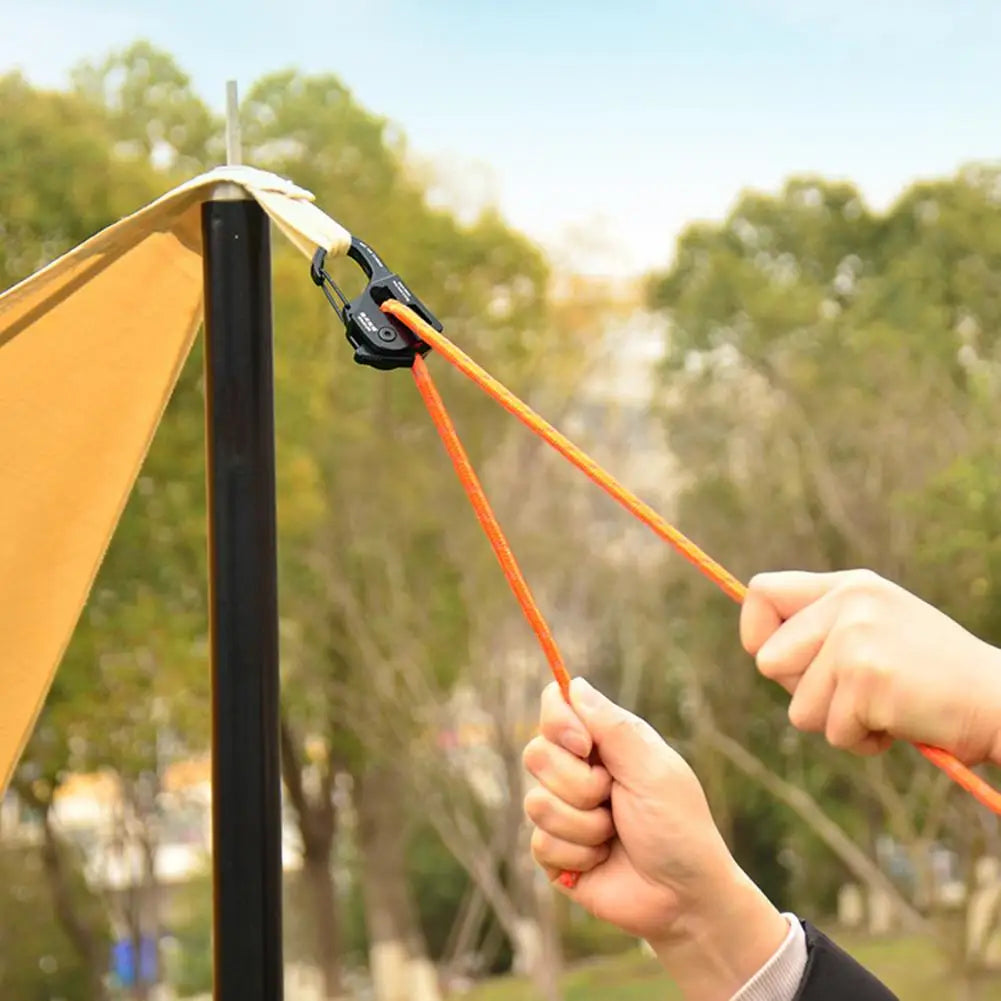 Aluminum Alloy Tent Rope Tensioner – Rustproof, Lightweight Tent Cord Adjuster for Camping