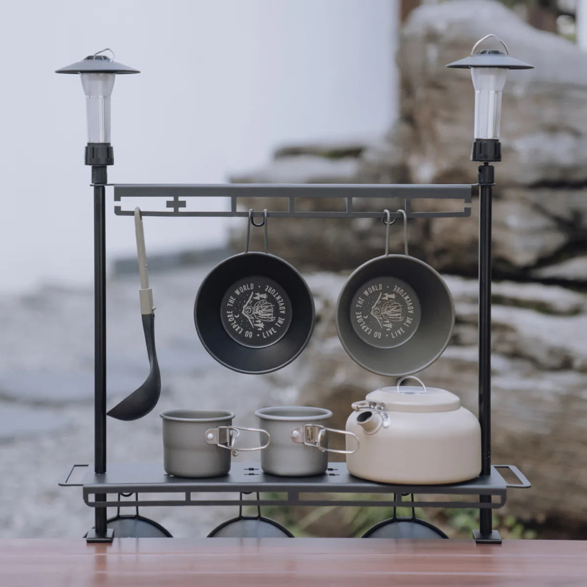 TARKA Lightweight Camping Storage Shelf – Detachable Aluminium Alloy Organizer Rack