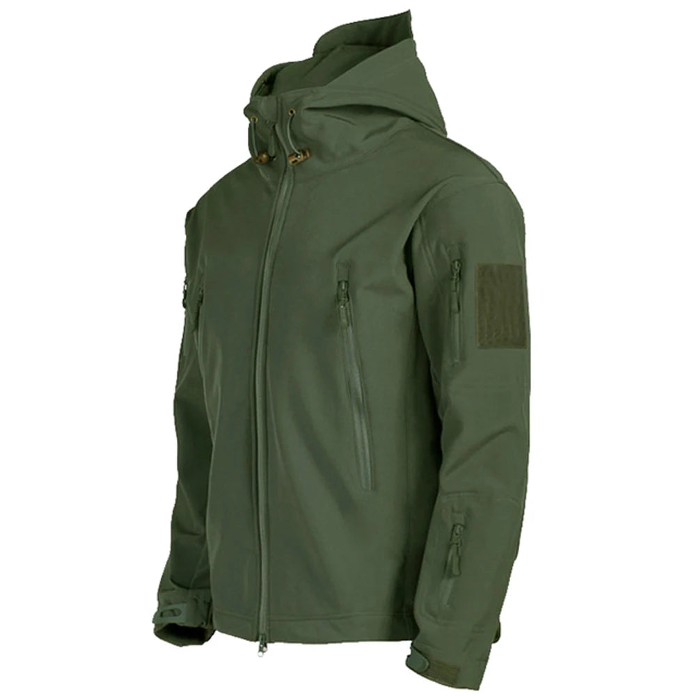 VIKTACTICAL Military Shark Skin Soft Shell Jacket - Tactical Waterproof Windbreaker with Hood for NZ Hunting