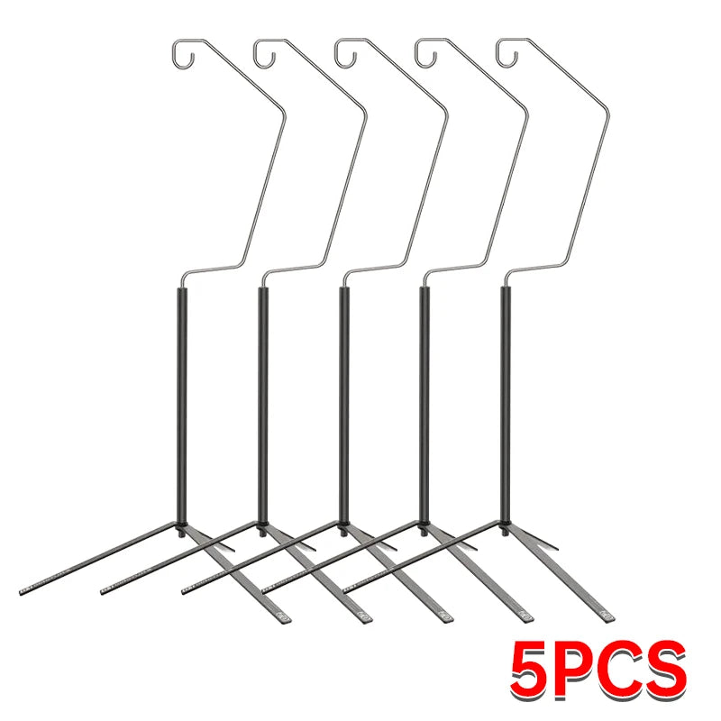 Lightweight Aluminium Desktop Light Frame - Portable Camping Tripod with Hanging Hook