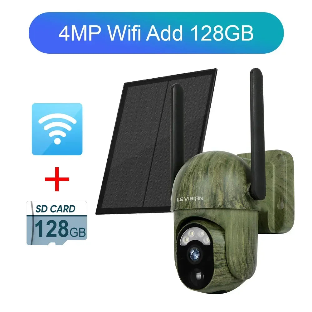 LS VISION 4MP 4G Solar Security Camera – Wireless Outdoor CCTV with 2-Way Talk and Night Vision
