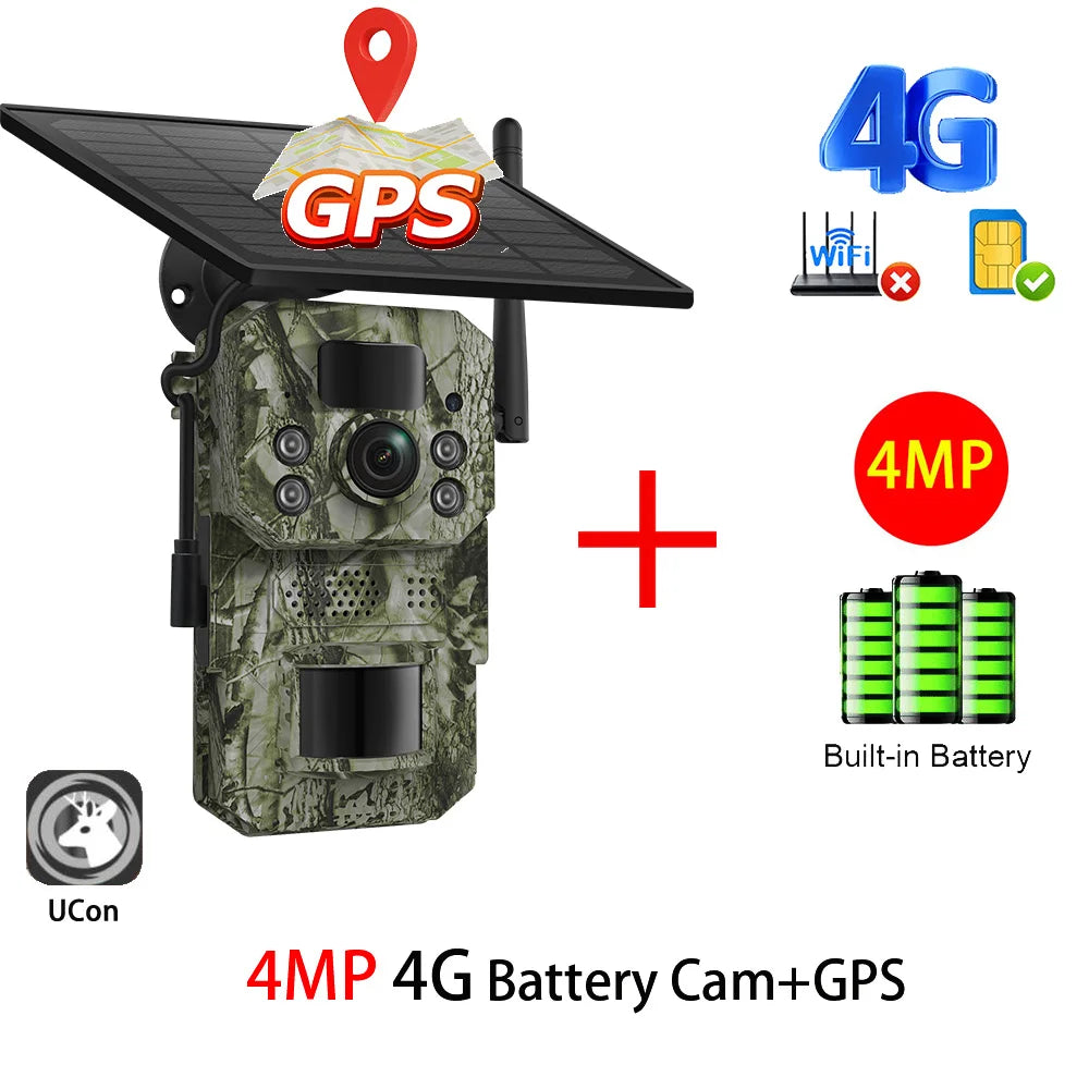 INQMEGA 5MP 4G 2K Trail Camera – PIR Motion Activated Night Vision Solar Hunting Cam