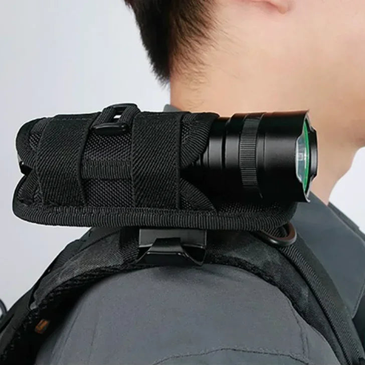 Durable Nylon Flashlight Pouch with 360° Rotary Belt Clip
