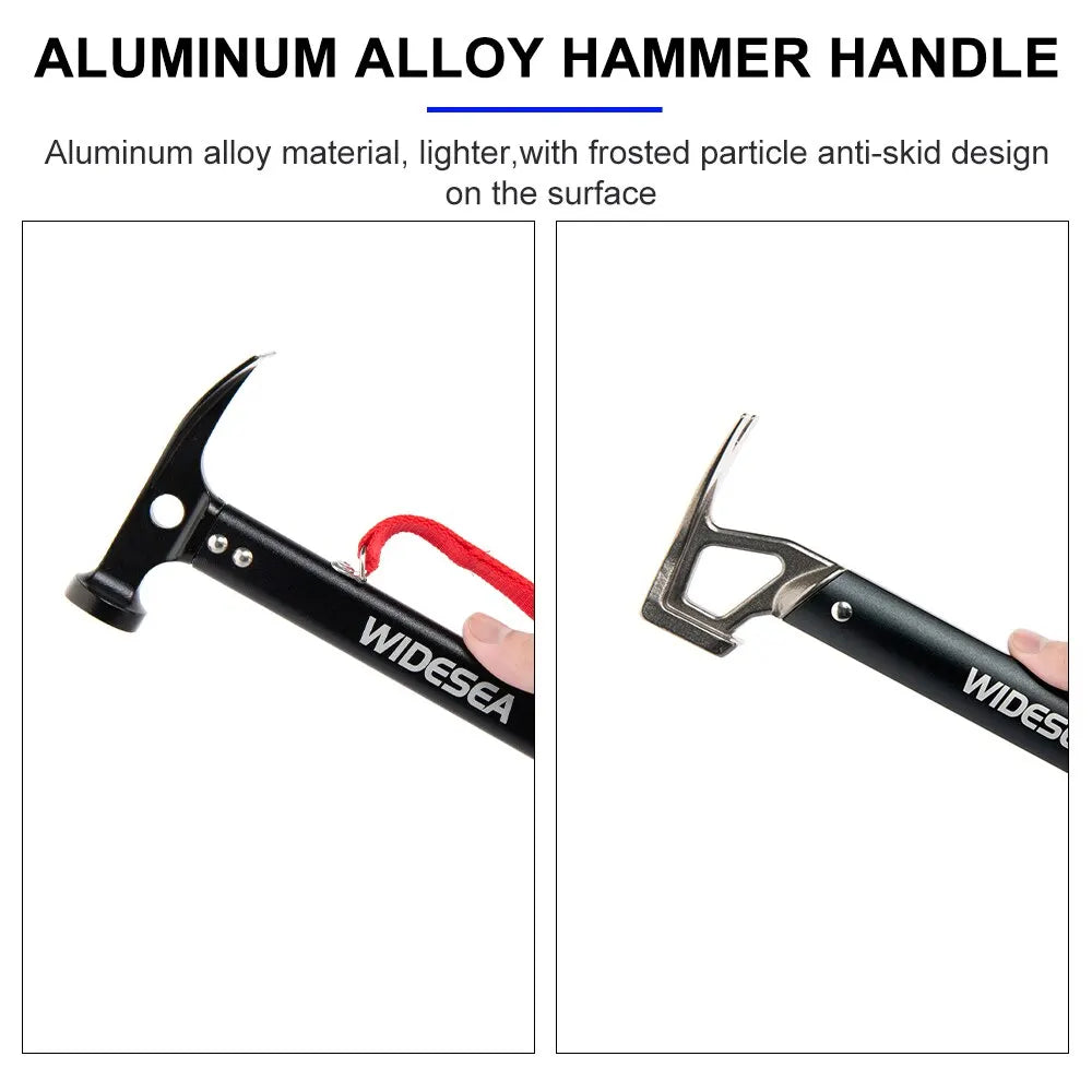 WIDESEA Camping Hammer Stainless Steel Tent Peg Mallet