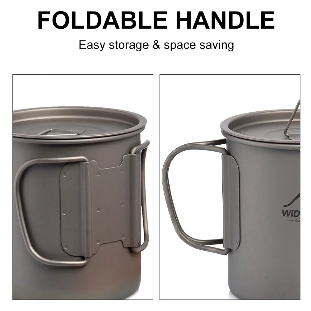 WIDESEA Camping Titanium Mug – Lightweight and Foldable Outdoor Cup