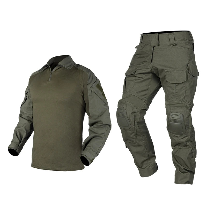 IDOGEAR G3 Tactical Combat Suit – Military-Grade Shirt & Pants with Knee Pads