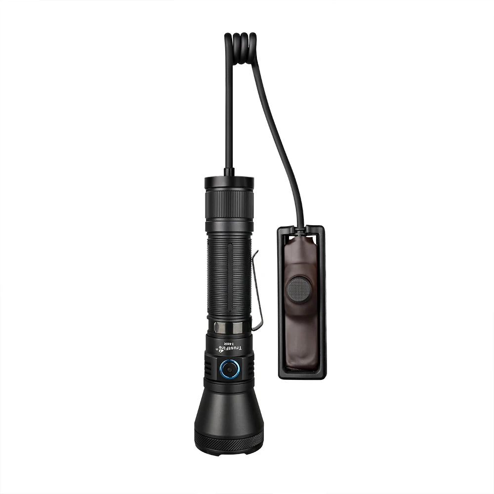 TRUSTFIRE T40R Tactical Rechargeable Flashlight – 1800LM, 550m Beam, USB-C, IP68 Waterproof