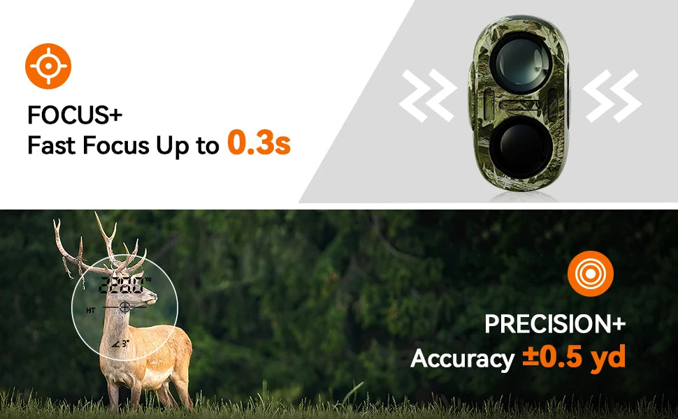 MILESEEY PF2E Laser Rangefinder 600m for Golf & Hunting