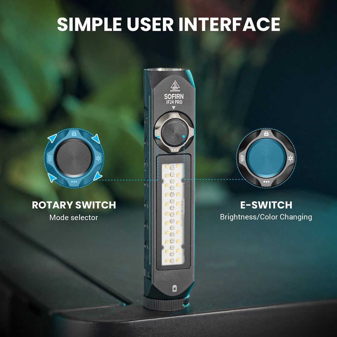 SOFIRN IF24 PRO RGB Flashlight - 1800 Lumen Multi-Color Torch with 340m Range for NZ Hunting
