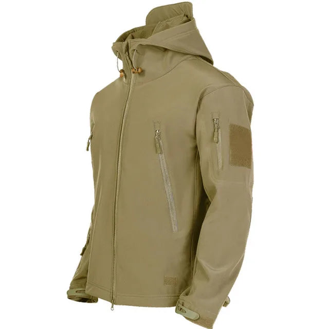 VIKTACTICAL Military Shark Skin Soft Shell Jacket - Tactical Waterproof Windbreaker with Hood for NZ Hunting