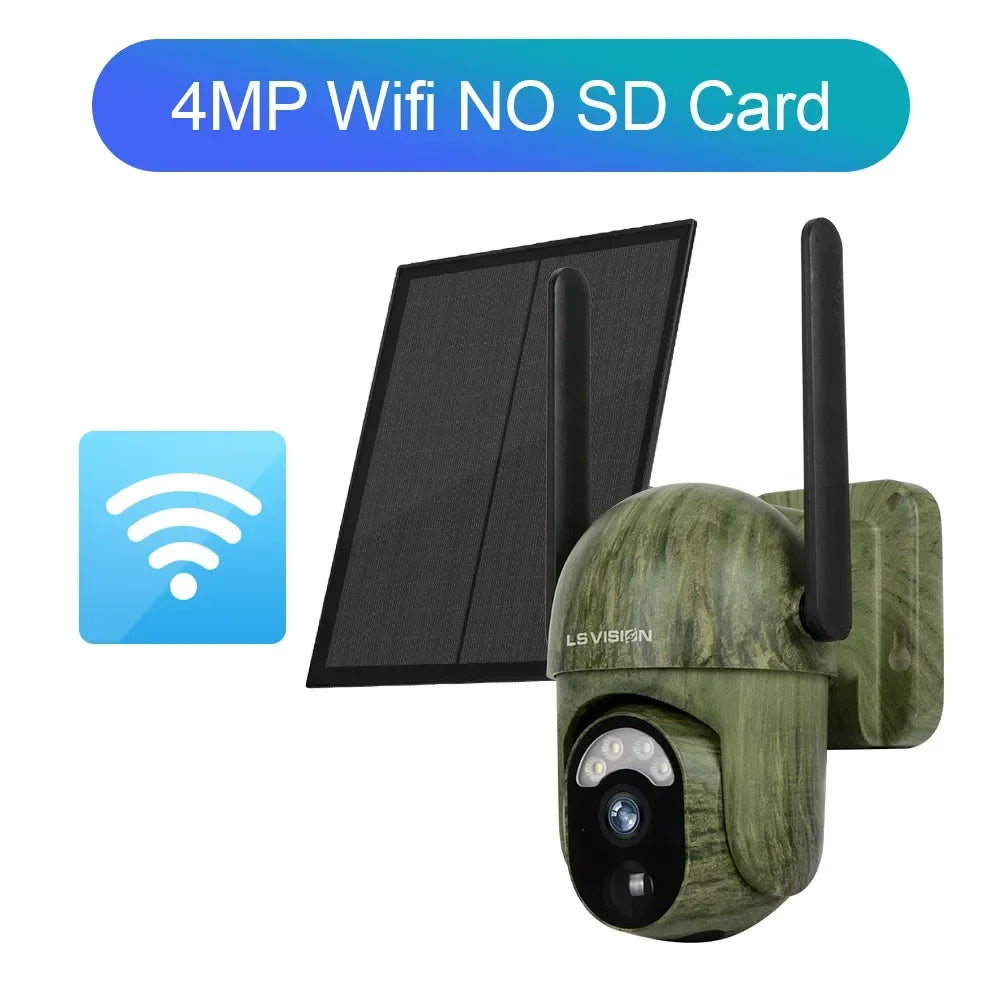 LS VISION 4MP 4G Solar Security Camera – Wireless Outdoor CCTV with 2-Way Talk and Night Vision