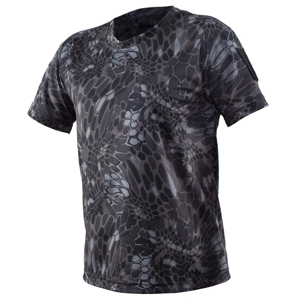 MEGE KNIGHT Men's Quick-Dry Hunting T-Shirt - Breathable Camouflage Top for NZ Summer Expeditions