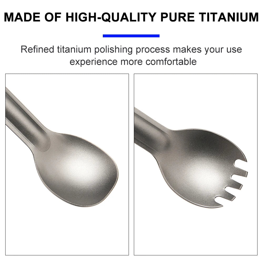 WIDESEA Titanium Spork – Ultralight Camping & Hiking Cutlery