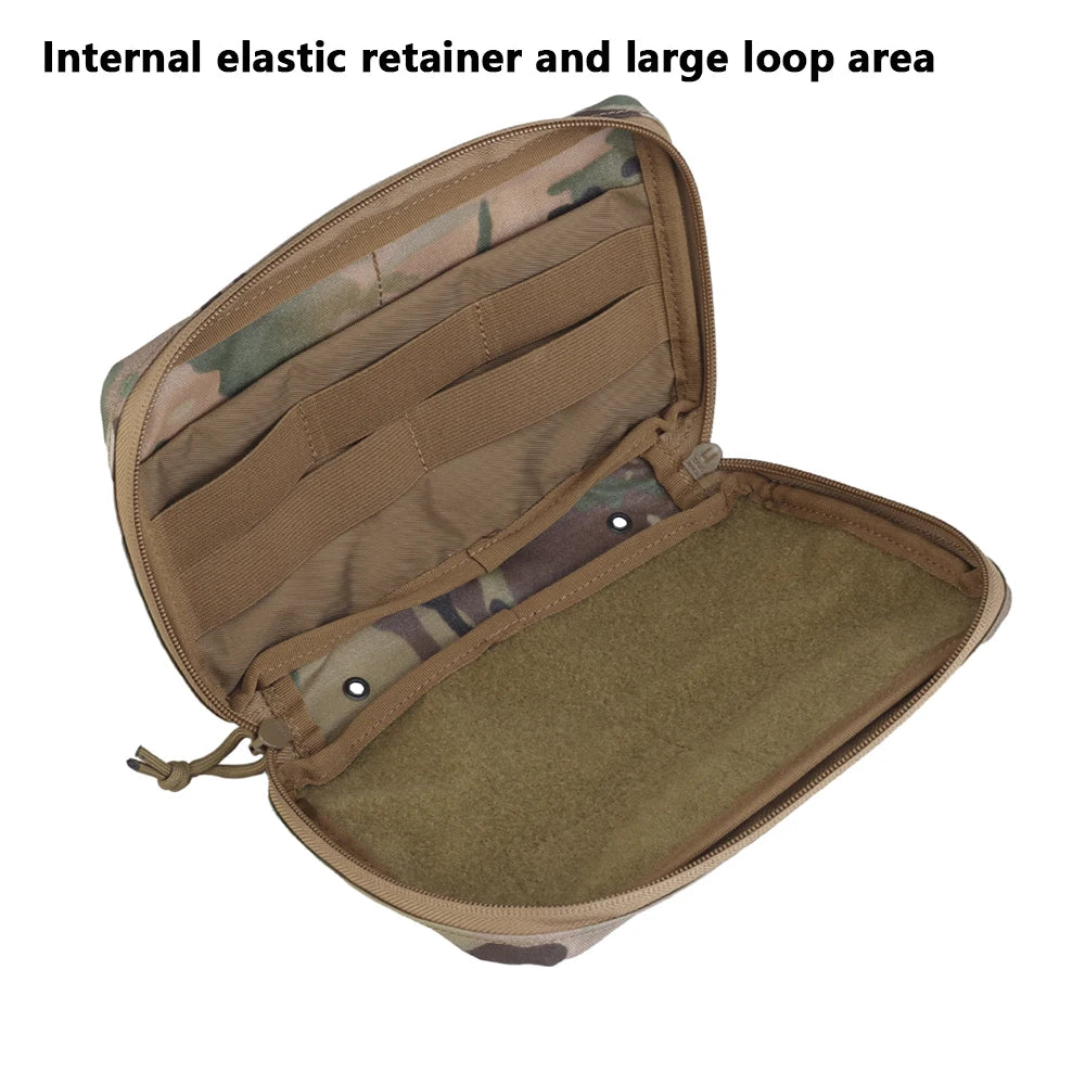 TACTIFANS MOLLE Utility Admin Pouch – Zipper GP Pouch for Hunting Vests & Plate Carriers