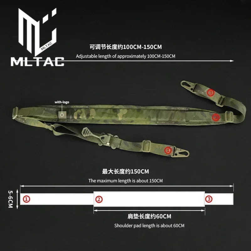Tactical 2-Point Modular Sling – Adjustable Shoulder Strap for Outdoor Shooting