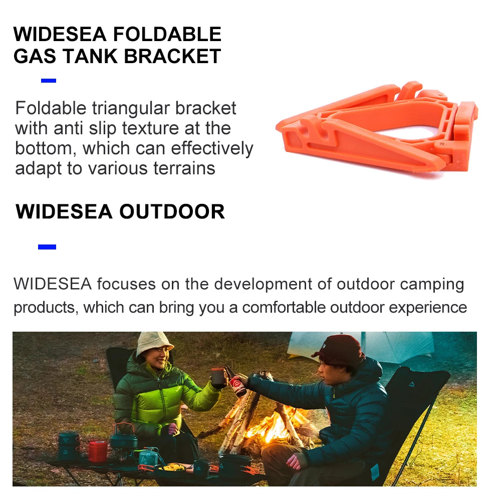 WIDESEA Gas Tank Bracket – Foldable Tripod Stand for Camping Stoves