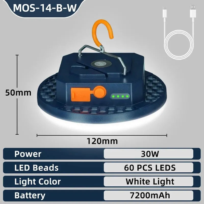 MOSLIGHTING Rechargeable Camping Lantern - 13500mAh Magnetic Tent Light with USB Charging