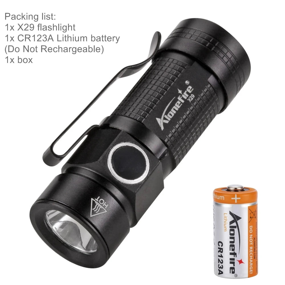 ALONEFIRE X29 Mini LED Flashlight – Portable & Long-Lasting