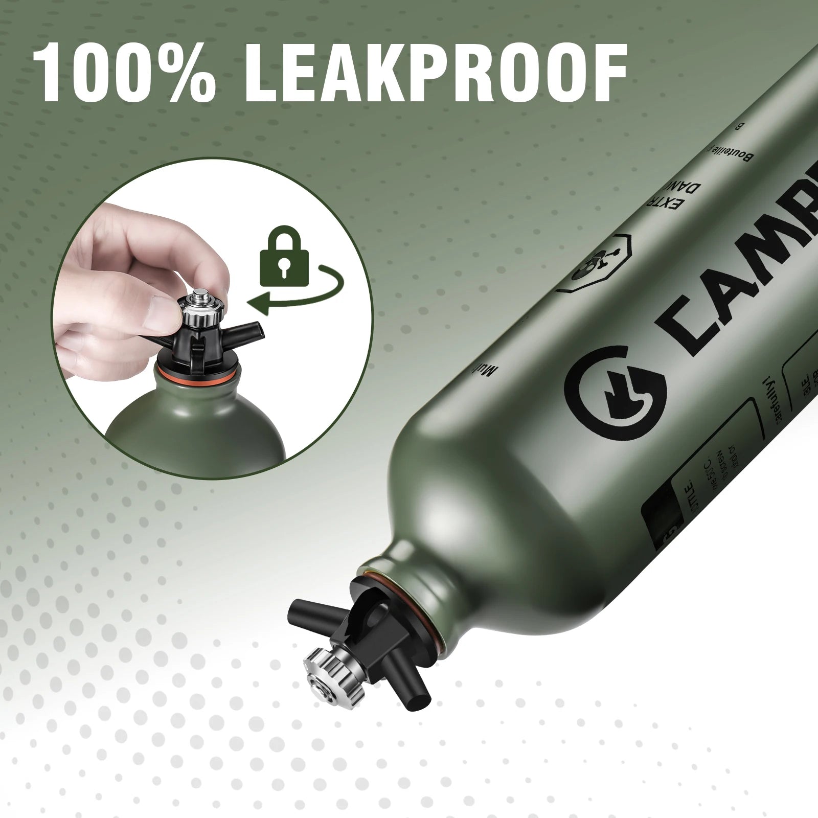 CAMPEAK Portable Liquid Fuel Bottle – Aluminium Storage for Gasoline & Kerosene (0.5L / 1L)