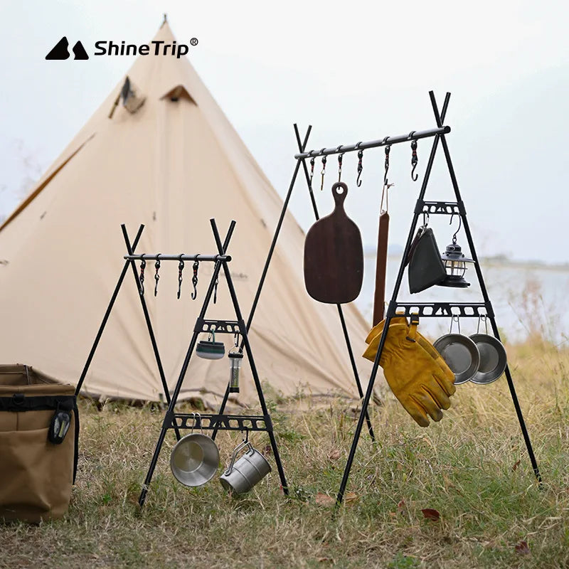 SHINETRIP Outdoor Camping Triangle Shelf Side Buckle – Multifunctional Tableware Rack Stability Buckle