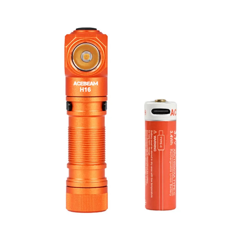 ACEBEAM H16 Lightweight AA Headlamp 1000 Lumen EDC Right Angle Torch