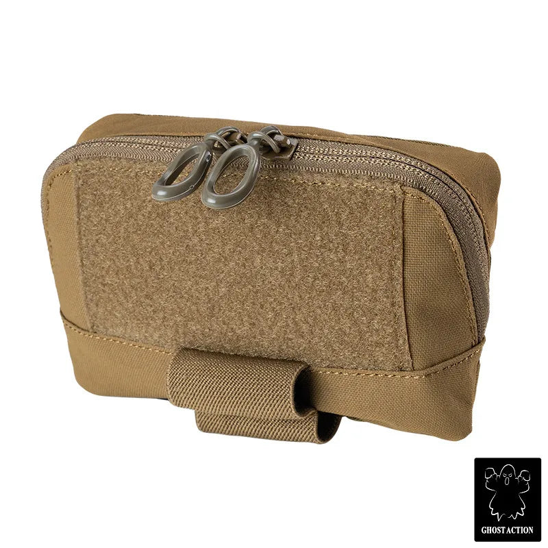GHOST ACTION Tactical Admin Pouch – MOLLE Dual-Zipper EDC Utility Pouch