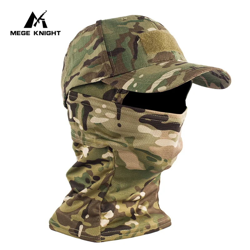 MEGE KNIGHT Camouflage Cap with Face Mask - Unisex Hunting Hat for NZ Outdoor Adventures