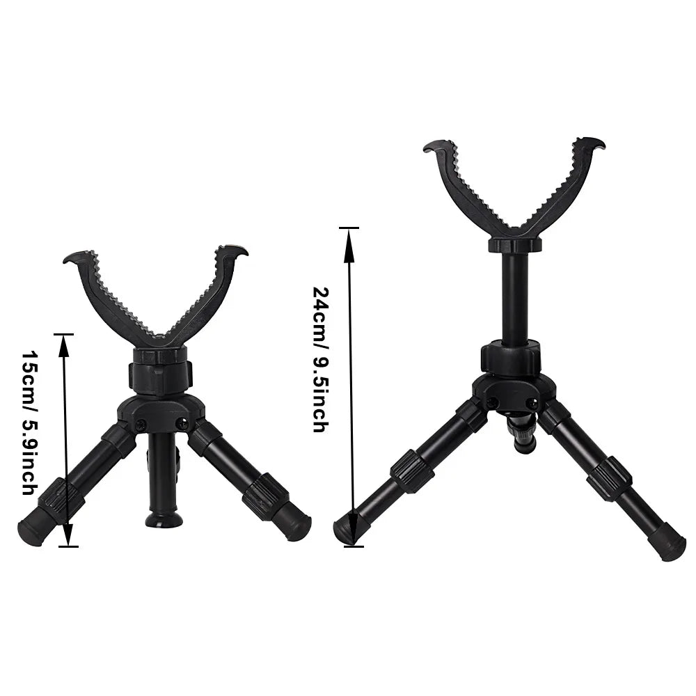 Portable Hunting Tripod – Adjustable Rifle Support Monopod with V Yoke for Outdoor Shooting