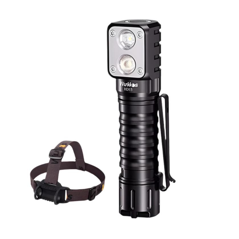 WURKKOS HD15 2000 Lumen USB-C Rechargeable Dual LED Headlamp with Red Light Option