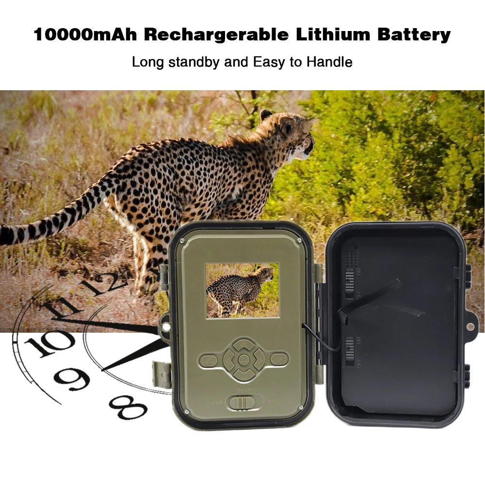 SUNTEKCAM 4K 30MP WiFi Trail Camera with Bluetooth, Night Vision & 10000mAh Battery