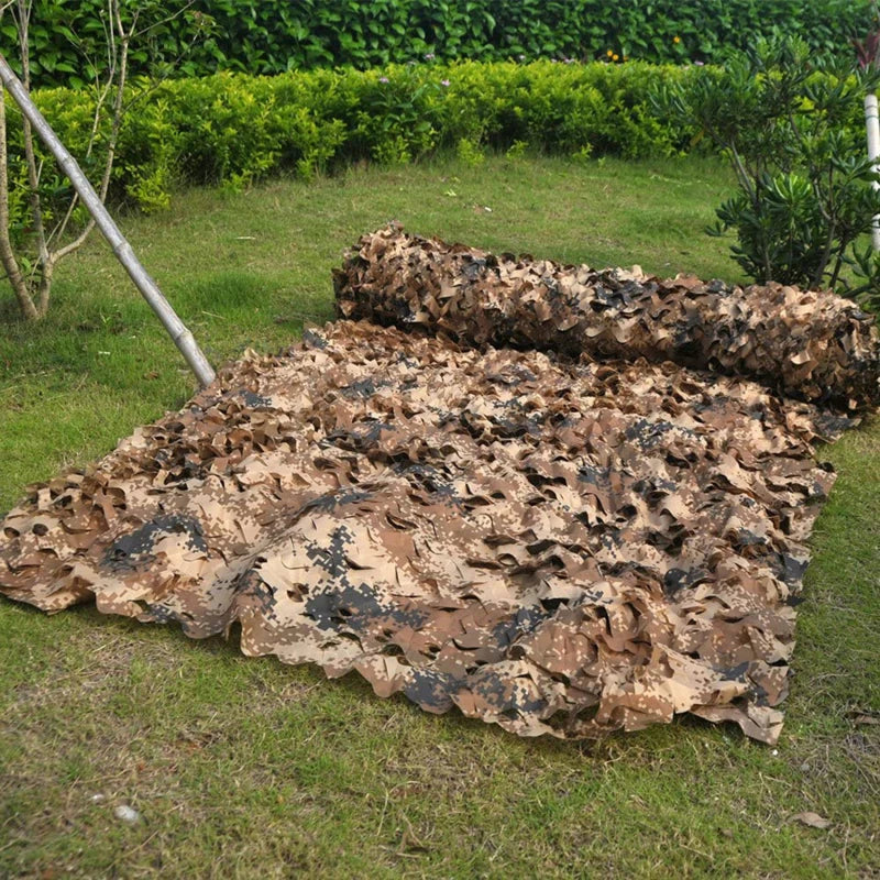 Camouflage Net 150D Oxford Fabric for Hunting, Garden, and Car Awning