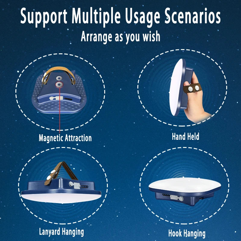 MOSLIGHTING LY01 - 80W Rechargeable Camping Lantern with Zoom Torch & Magnetic Base