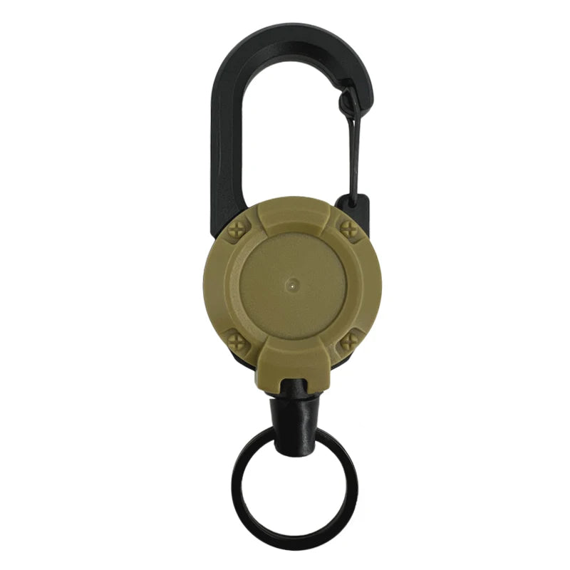 Automatic Retractable Wire Rope Keychain with Carabiner for Outdoor Use