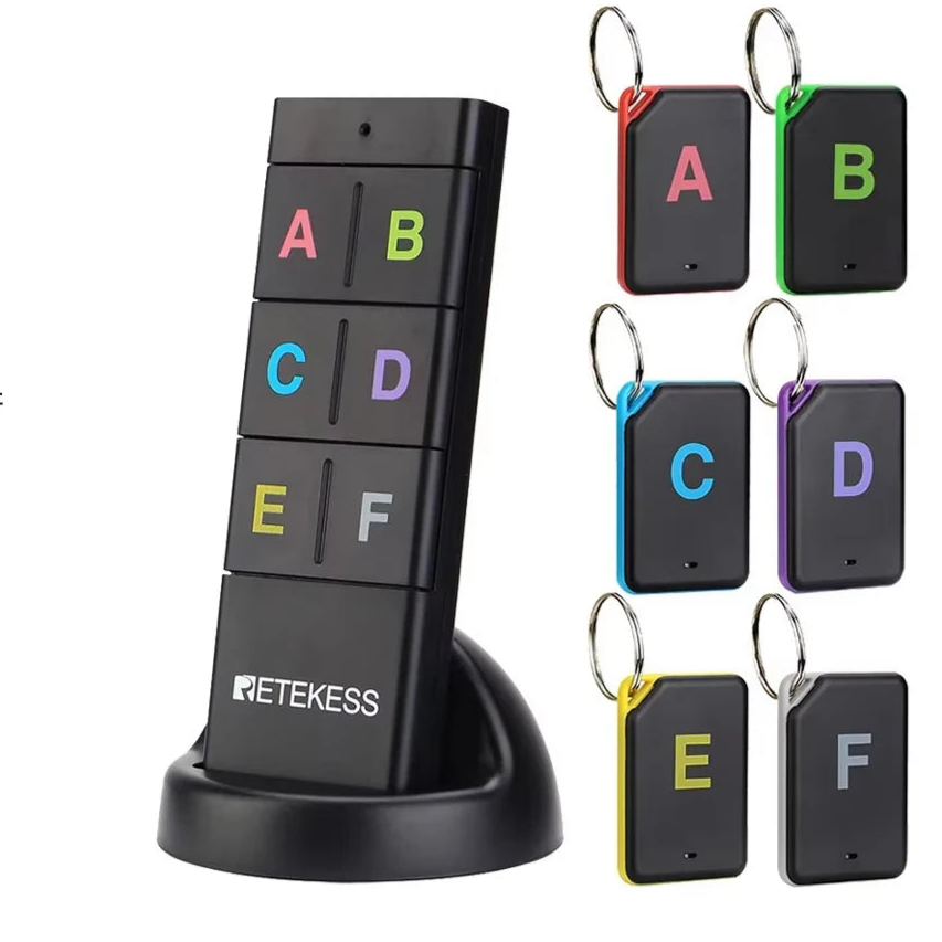 RETEKESS TH104 Wireless Key Finder with 6 Receivers and Remote Control