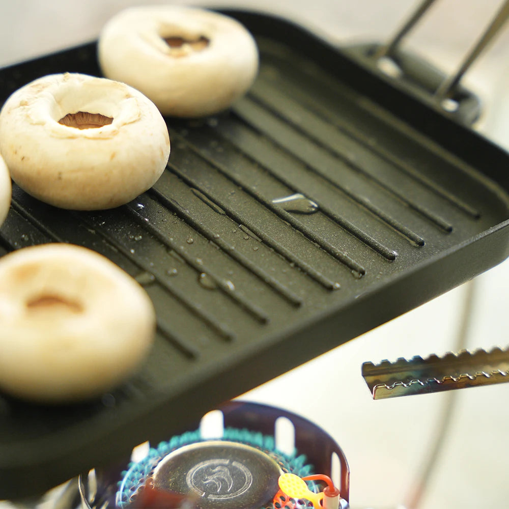 FIRE MAPLE Mini Grill Plate Set – Non-Stick, Heat-Resistant BBQ Pan for Outdoor Cooking