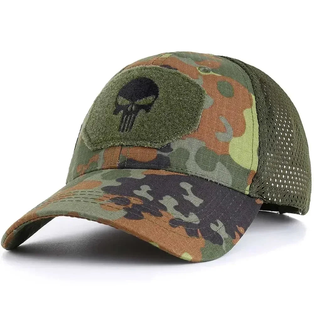 GUMAO Tactical Camouflage Baseball Cap Adjustable Mesh Hat